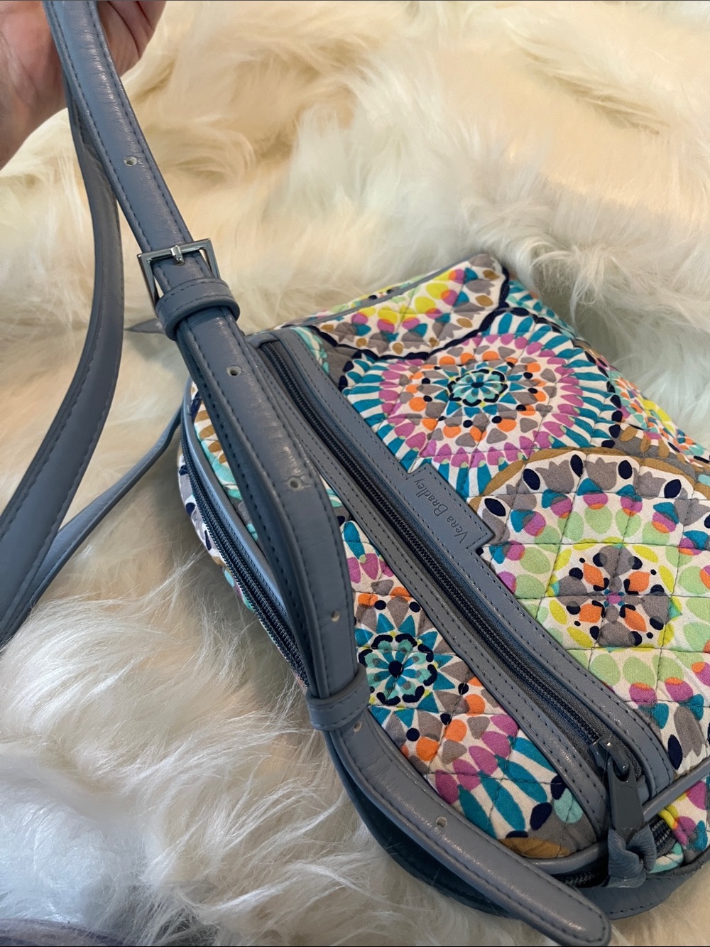 Vera Bradley Multicolor Blue Mosaic Crossbody - Picture 5 of 6